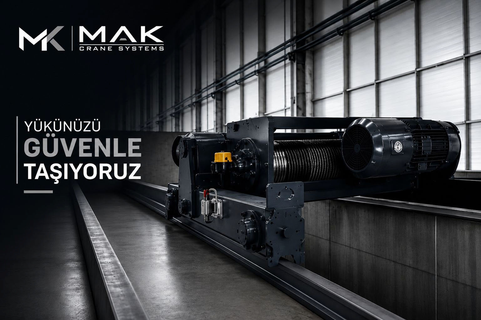 Arabalı vinç teknik görseli